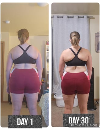 Before and after weight loss using GLP-1 Weightloss System with natural support 2-2