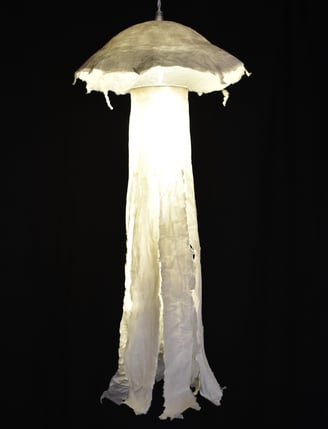 méduse suspension lumineuse papier sète