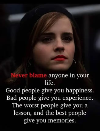 Don't Blame Others For Your Mistakes