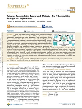  Polymer Encapsulated Framework Materials for Enhanced GasStorage and Separations