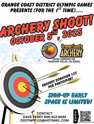 October 5, 2025, OC Archery, 25782 Obrero Dr. Mission Viejo, CA 92691