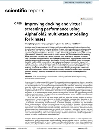 Improving docking and virtual screening performance using AlphaFold2 multi-state modeling for kinase