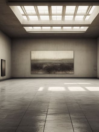 Espaço de Exposição com uma Instalação de Luz e Som Interativos
