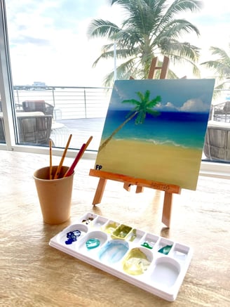 Jumeirah Olhahali Island Maldives painting activity