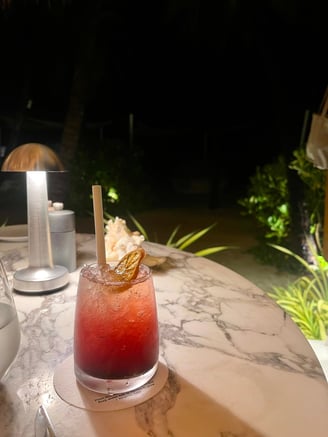 Jumeirah Olhahali Island Maldives shimmers drink