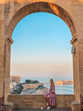 view from valletta upper barrakka garden