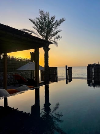 six-senses-zighy-bay-oman-beach-villa-sunet-view