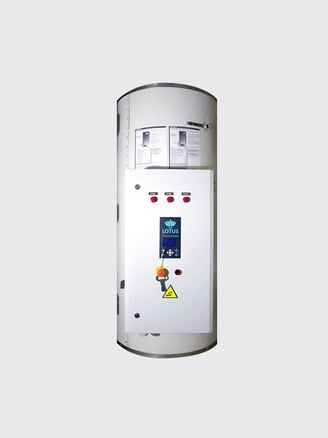 Lotus Plasma Therme der S-Serie mit Steuerungseinheit – emissionsfreie Heizanlage für große Wohn- und Gewerbeflächen
