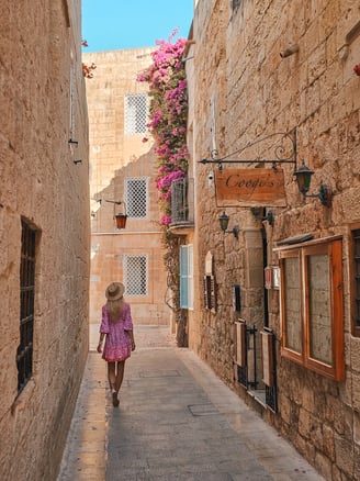 iconic mdina street view