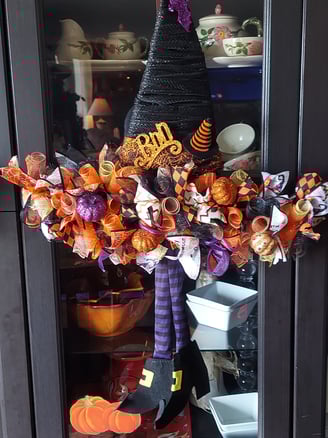 Halloween Witch Wreath
