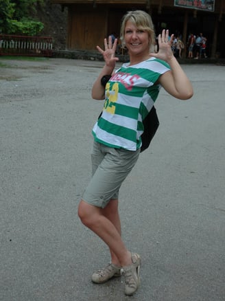 Tracey Billington at the longji terraces and village, longji, China