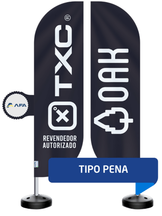 windbanner personalizado na cor preta