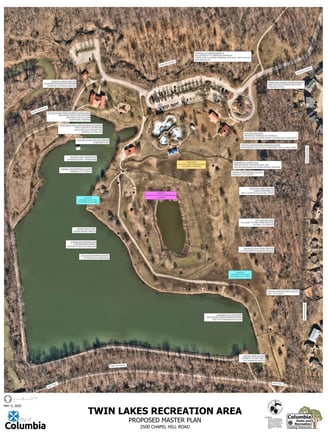 Map of Twin Lakes Recreation Area' Proposed Master Plan
