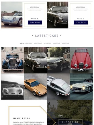 simple cars Website design by onlion 