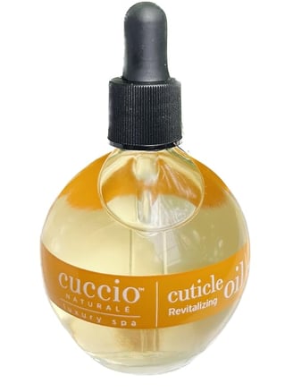 a bottle of cuccio cuticle oil