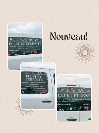 flocage véhicule Eclat et Eternité