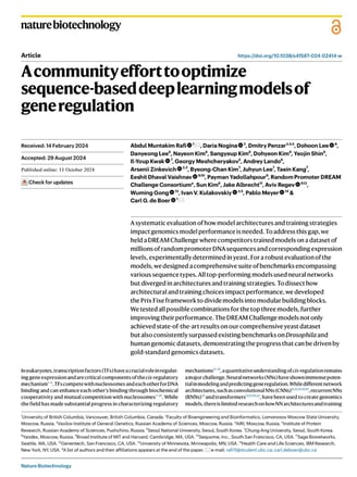 A community effort to optimize sequence-based deep learning models of gene regulation