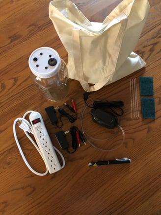 Our "Half-Gallon Kit" small-particle colloidal silver production kit