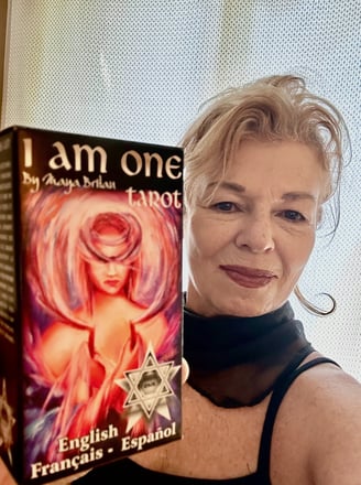 Psychic Tarot Reader & Artist Maya Britan the creator of  I Am One Tarot Deck of cards