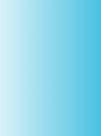 A gradient of blue and white in the shape of rectangle displays a written testimony