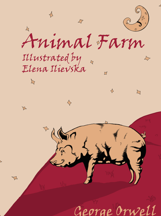 Final output for the cover for "Animal Farm"