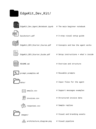 Code interface of EdgeKit Starter DevKit for building AI agents