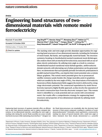 Engineering band structures of twodimensional materials with remote moiré ferroelectricity