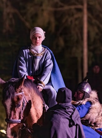 Kunigaikštis Kęstutis ir vaidilutė Birutė prie Birutės kalno Palangoje