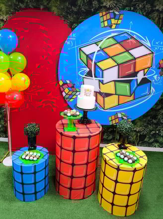 decoração aniversario pegue e monte
