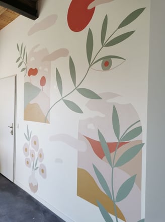 Fresque murale peinte par Ilda
