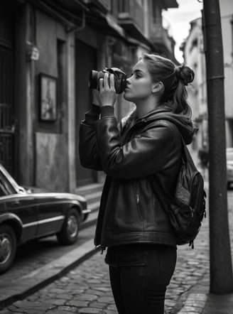 Fotografia em preto e branco de um retrato expressivo, mostrando como a fotografia captura momentos