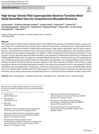 High‑Energy–Density Fiber Supercapacitors Based on Transition Metal Oxide Nanoribbon Yarns for Compr