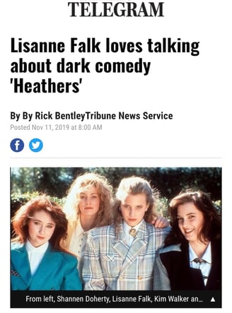 Lisanne Falk reminiscing about Heathers