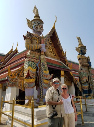 Lady and The Pirate in the Grand Palace in Bangkok