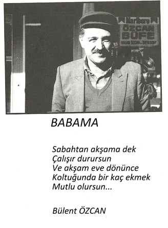 Babama, Şiir, Bülent Özcan