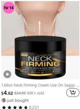 E-commerce company "Temu" most sold "Facial care" products  nr 14 (week 48)