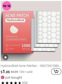 E-commerce company "Temu" most sold "Facial care" products  nr 16 (week 48)