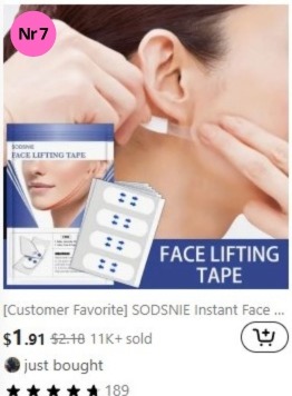 E-commerce company "Temu" most sold "Facial care" products  nr 7 (week 48)