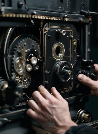 the Kinetoscope in operation