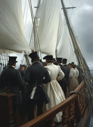 Aboard the Royal Navy frigate carrying the Portuguese court, November 1807 Atlantic
