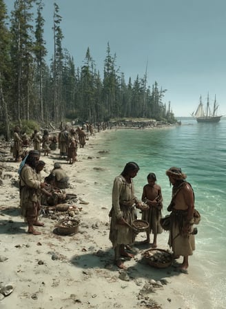 Gulf Shore Encounter, Summer 1534: Exchange of Gifts