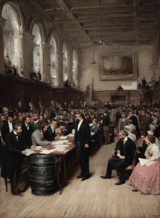 Lottery Drawing, Grand Assembly Room, New York, 1863
