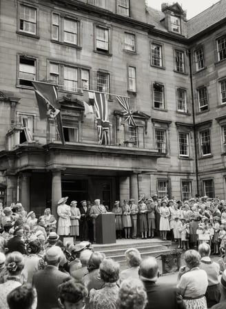 Manchester, Park Hospital, Mid-Morning July 5th 1948: Inauguration Ceremony