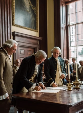 Philadelphia, Independence Hall, July 4th 1776: Signing the Declaration