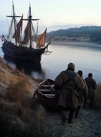 San_Diego_Bay_September_28_1542__Cabrillos_First_Land