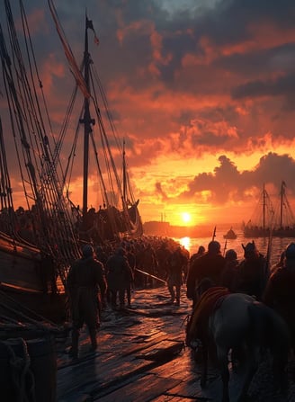 Soldiers_Boarding_the_Norman_Fleet_As_Norman_soldiers