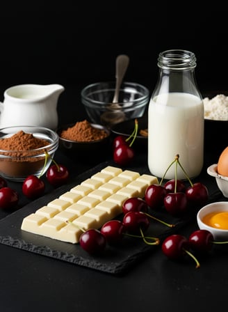 White Forest Cake Ingredients!