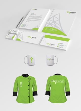 Stationery with branding mug and uniform