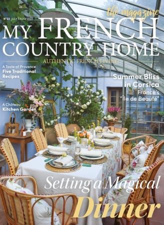 a table setting with a table setting for dinner, my French countryhome magazine