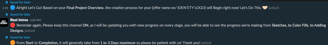 Screenshot of a Slack conversation showing final process starting confirmation messages.